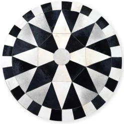 Rugs|MacKenzie-Childs Greenwich Hair on Hide 6' Round Rug