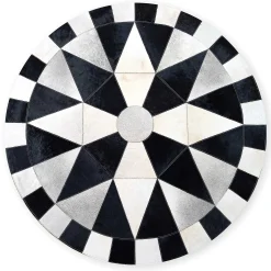 Rugs|MacKenzie-Childs Greenwich Hair on Hide 6' Round Rug