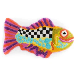Bath & Bath Accessories|Room Accents|MacKenzie-Childs Happy Fish Bath Rug