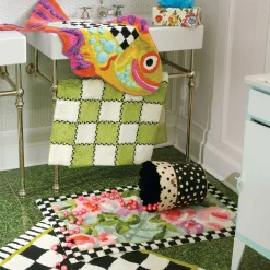 Bath & Bath Accessories|Room Accents|MacKenzie-Childs Happy Fish Bath Rug