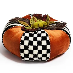 The Fall Shop|Pillows, Throws, & Cushions|MacKenzie-Childs Harvest Check  Stripe Round Pillow