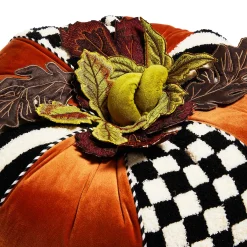 The Fall Shop|Pillows, Throws, & Cushions|MacKenzie-Childs Harvest Check  Stripe Round Pillow