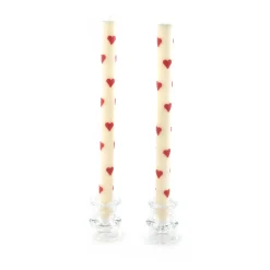 Candles & Fragrances|Table Accessories|MacKenzie-Childs Heart Dinner Candles, Set of 2