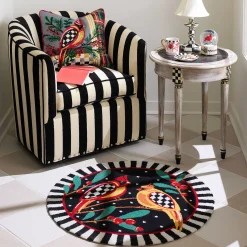 Holiday|Rugs|MacKenzie-Childs Holiday Cardinal 3' Round Rug