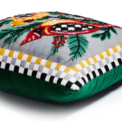 Pillows, Throws, & Cushions|MacKenzie-Childs Holiday Cardinals 14 x 16 Beaded Pillow