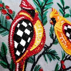 Pillows, Throws, & Cushions|MacKenzie-Childs Holiday Cardinals 14 x 16 Beaded Pillow
