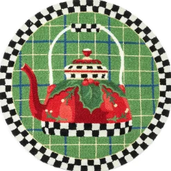 Holiday|Rugs|MacKenzie-Childs Holiday Tea Kettle 3' Round Rug