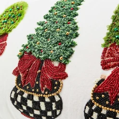 Pillows, Throws, & Cushions|MacKenzie-Childs Holiday Topiary Beaded Lumbar Pillow
