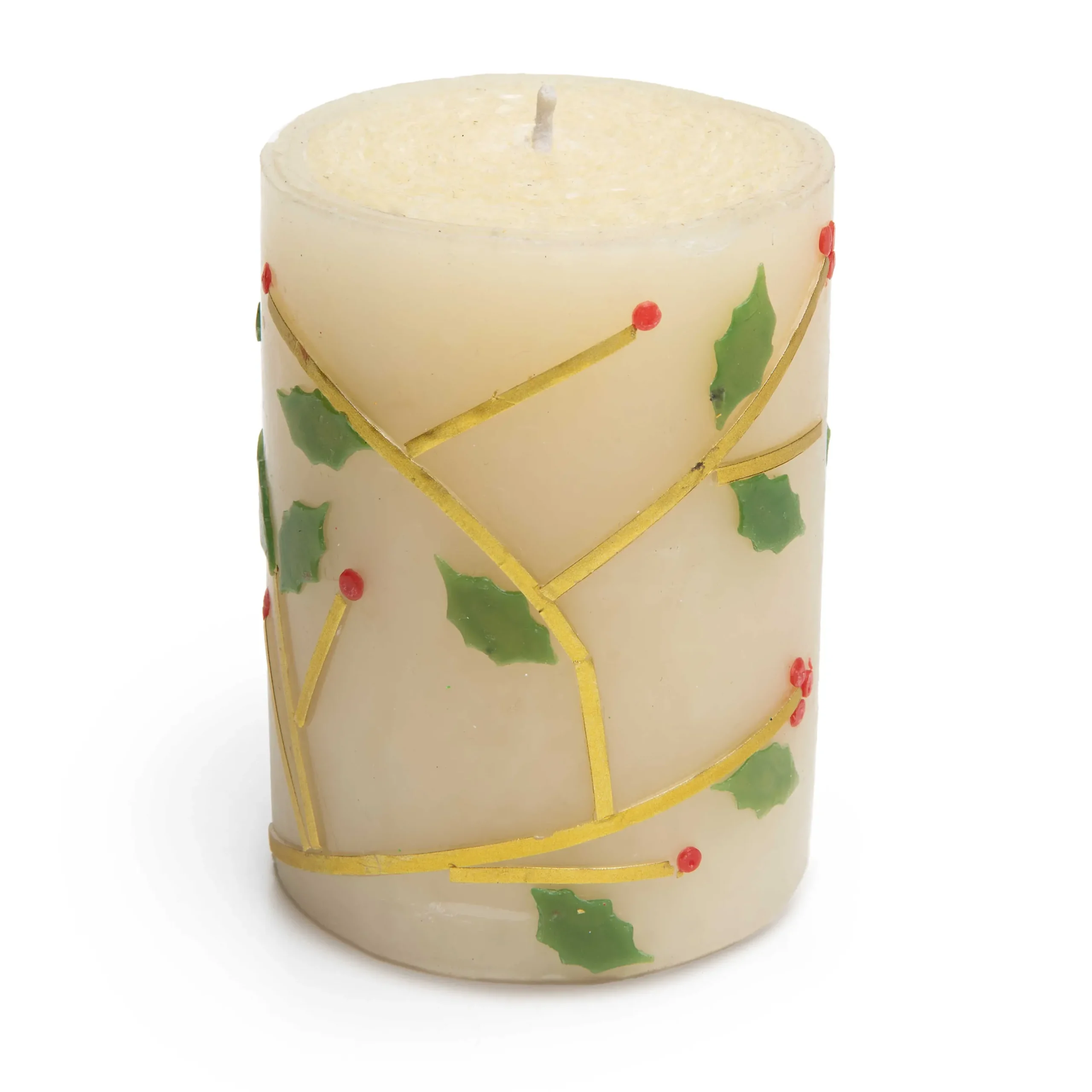 Holiday|Candles & Fragrances|MacKenzie-Childs Holly 4 Pillar Candle