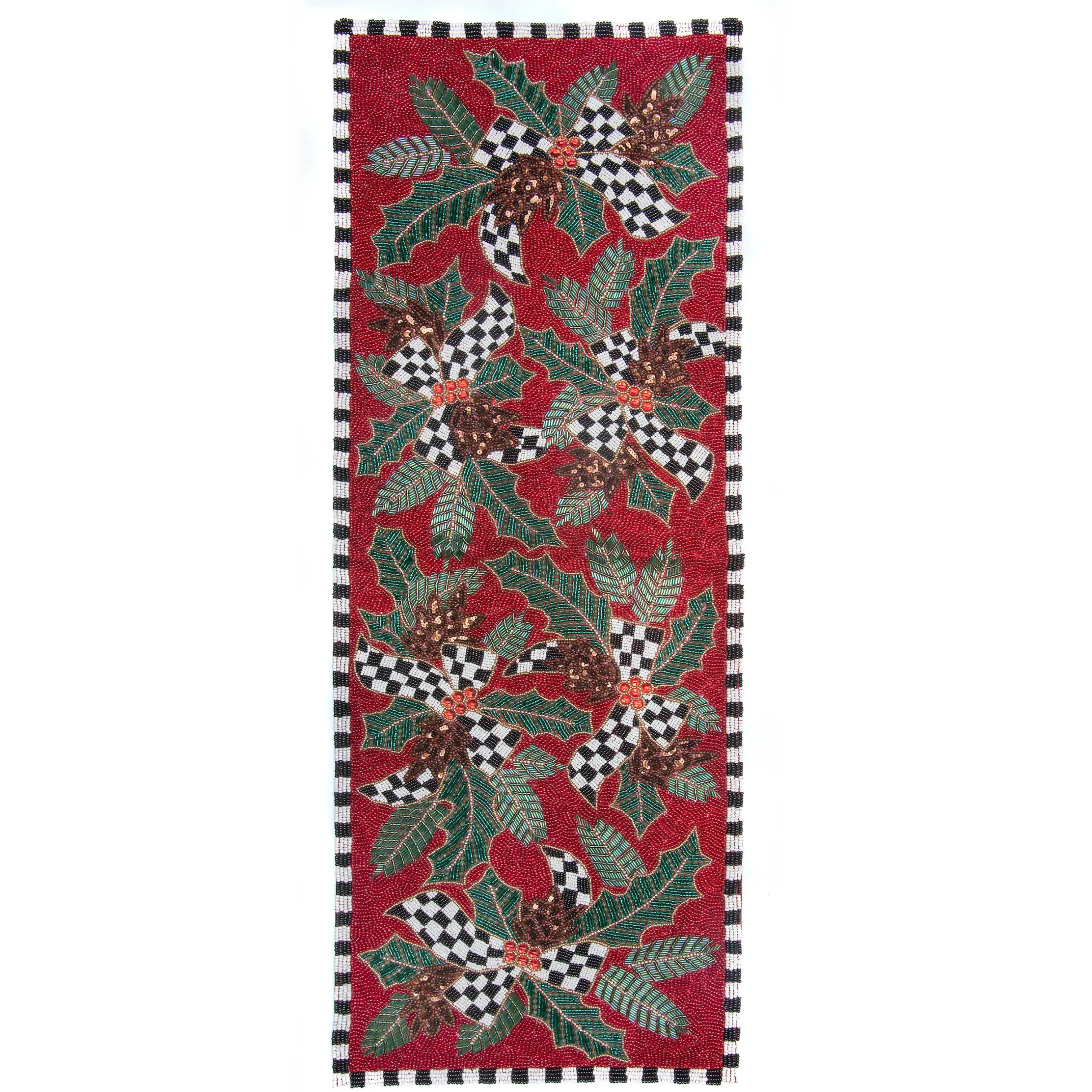 Holiday|Table Accessories|MacKenzie-Childs Holly Holiday Beaded Runner