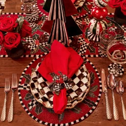 Holiday|Table Accessories|MacKenzie-Childs Holly Holiday Beaded Runner