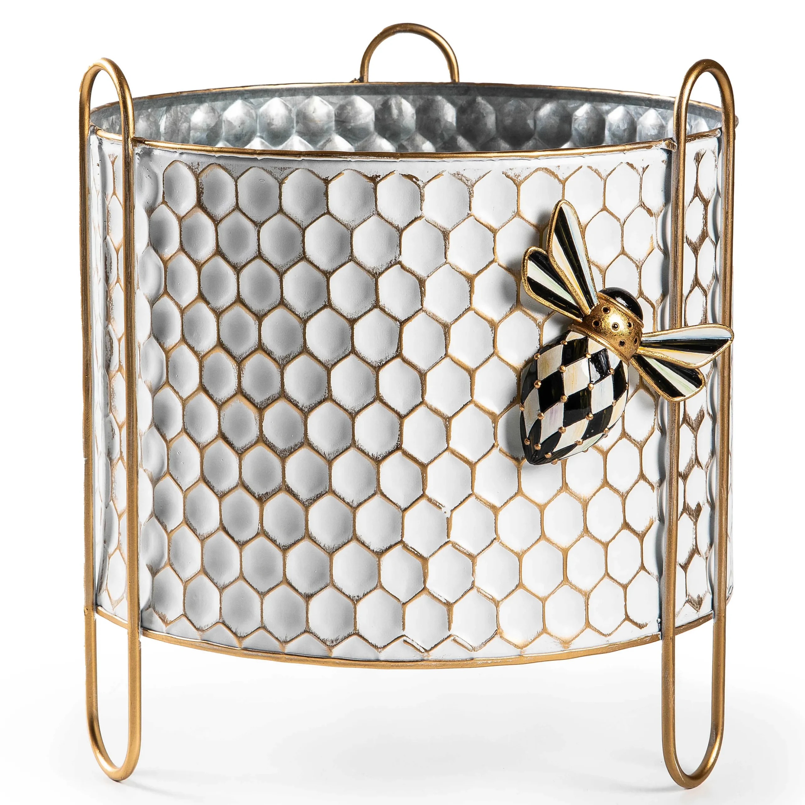 Spring|Greenery & Florals|MacKenzie-Childs Honeycomb Large Tin Planter