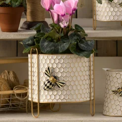 Spring|Greenery & Florals|MacKenzie-Childs Honeycomb Large Tin Planter