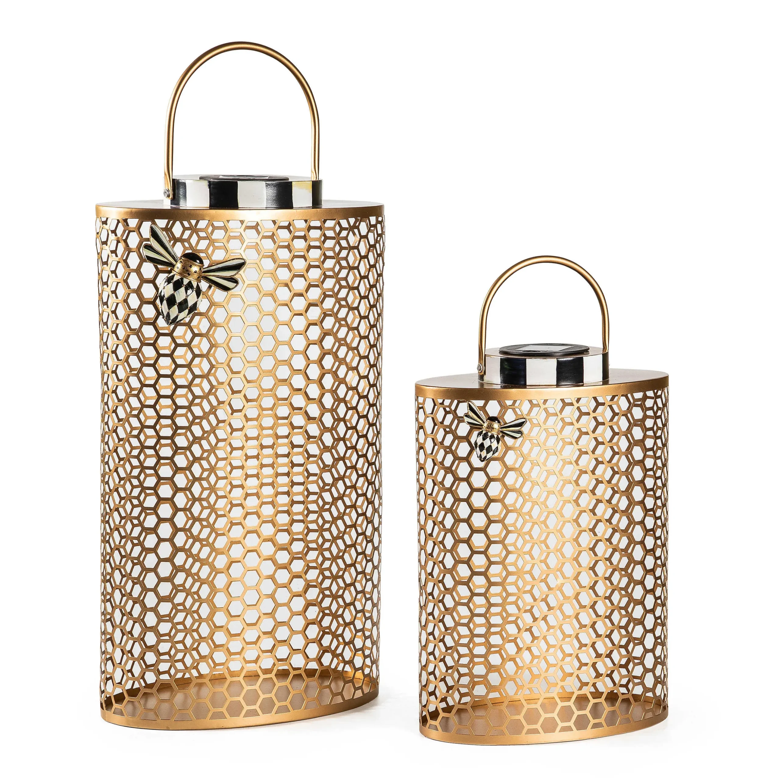Spring|The Fall Shop|MacKenzie-Childs Honeycomb Large Tin Solar Lantern