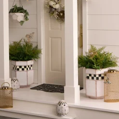 Spring|Greenery & Florals|MacKenzie-Childs Honeycomb Outdoor Planter