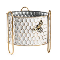 Spring|Greenery & Florals|MacKenzie-Childs Honeycomb Small Tin Planter