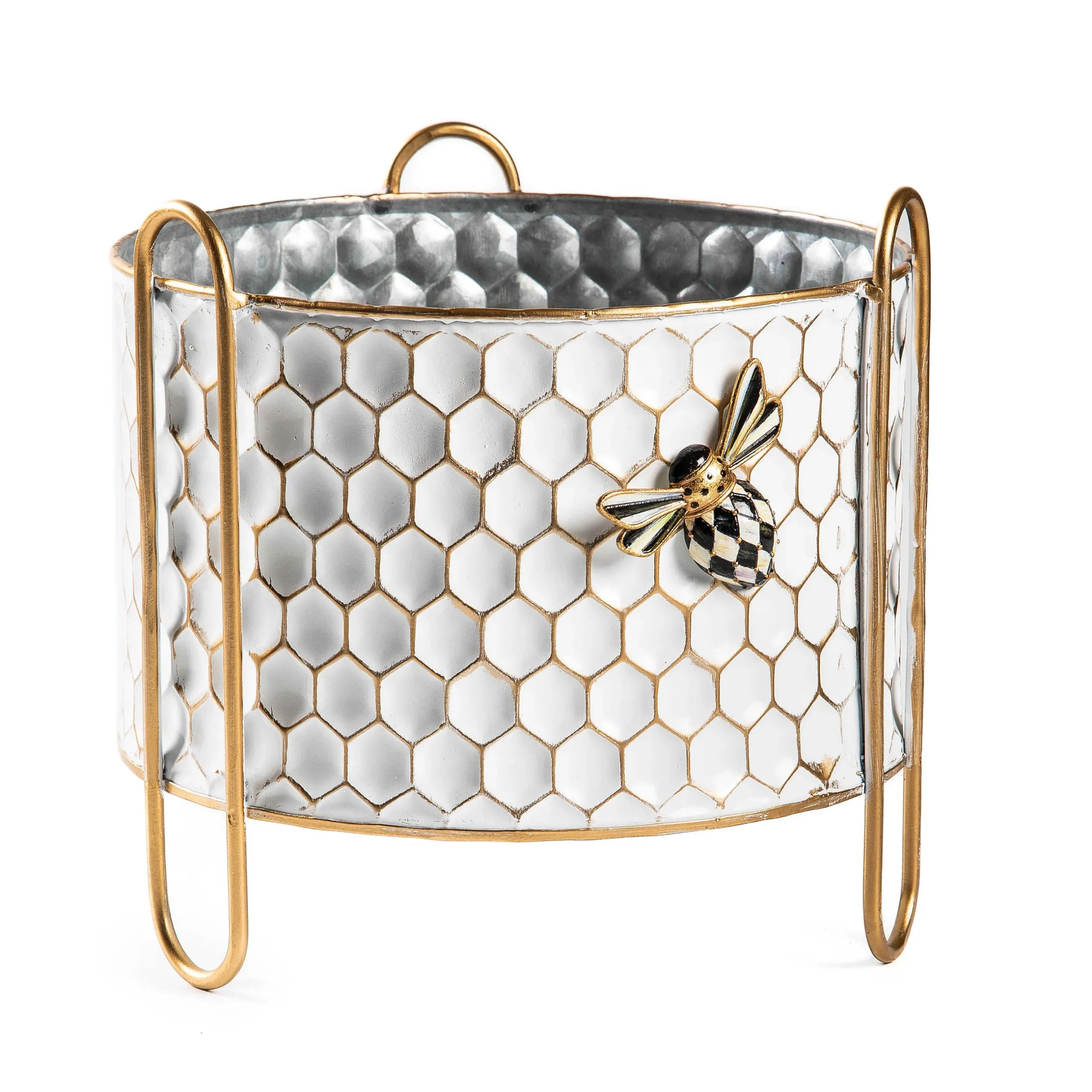 Spring|Greenery & Florals|MacKenzie-Childs Honeycomb Small Tin Planter