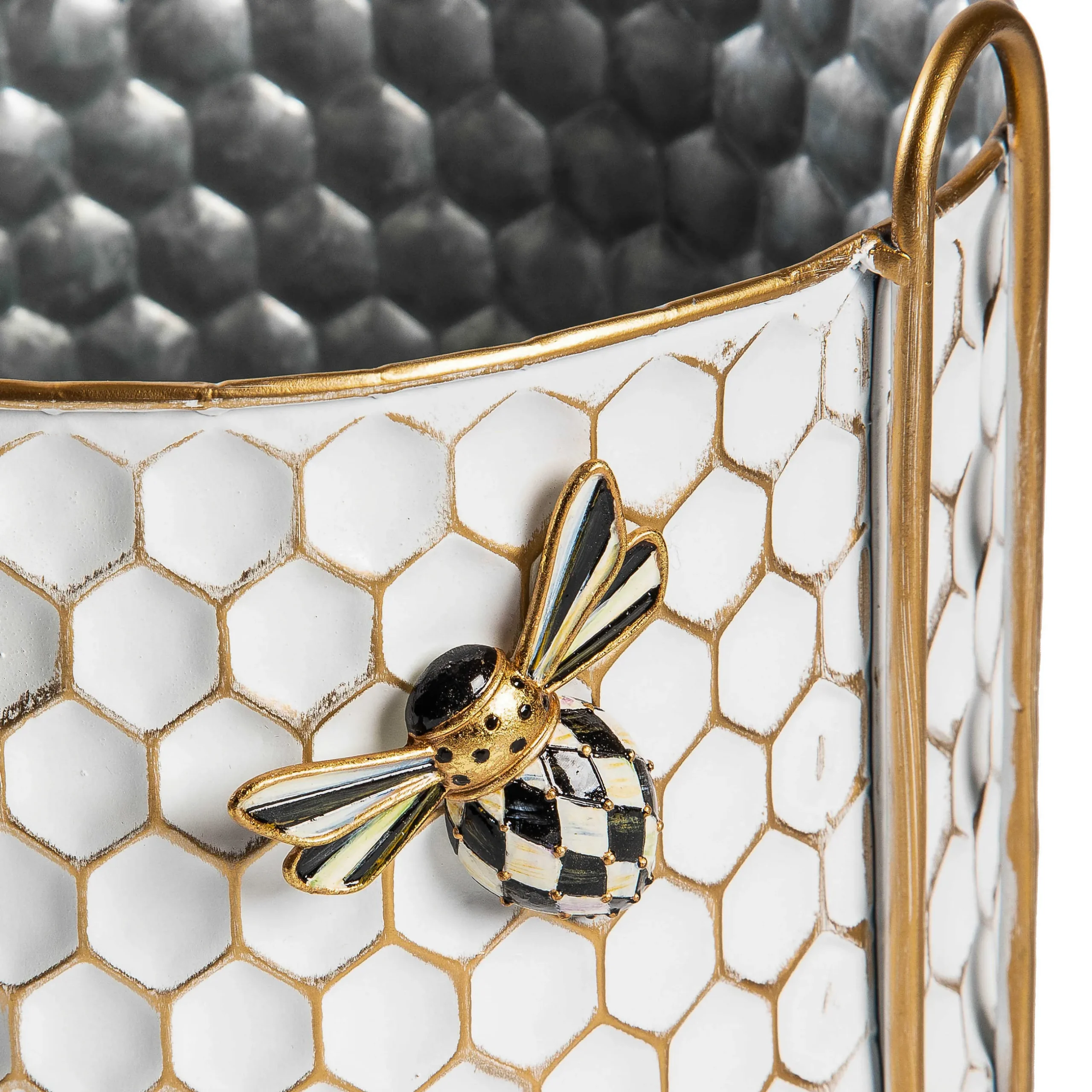 Spring|Greenery & Florals|MacKenzie-Childs Honeycomb Small Tin Planter
