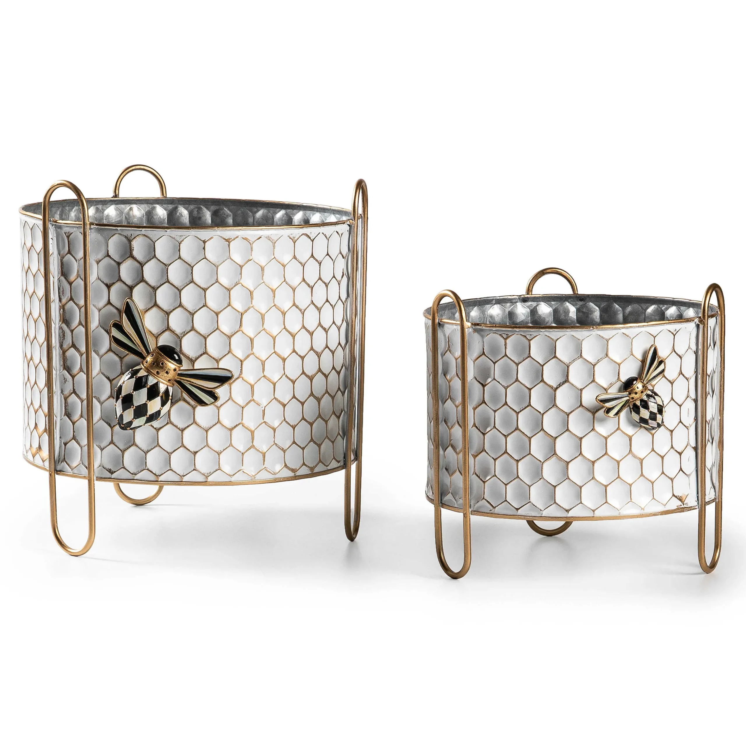 Spring|Greenery & Florals|MacKenzie-Childs Honeycomb Small Tin Planter