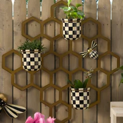 Spring|Greenery & Florals|MacKenzie-Childs Honeycomb Wall Planter