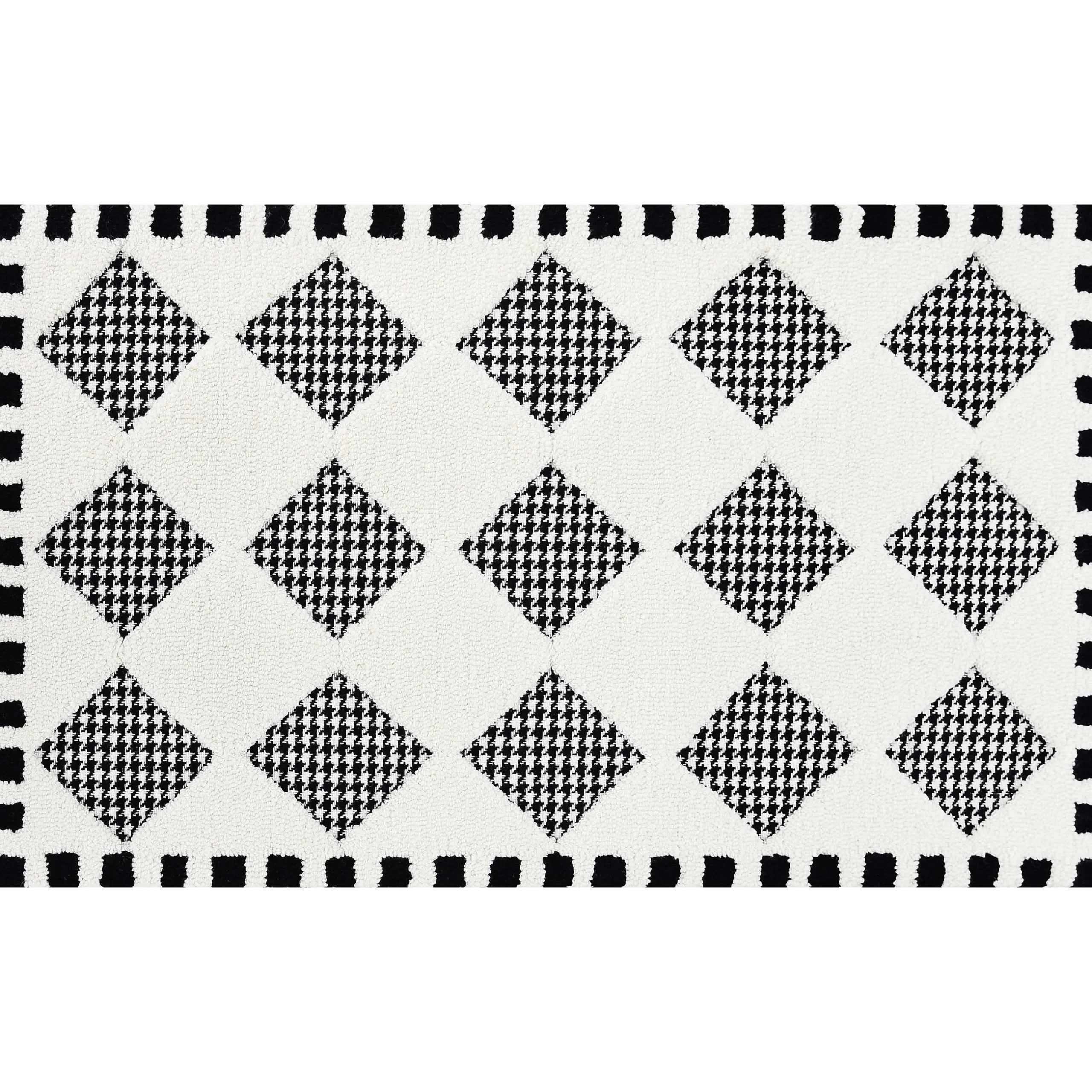 Rugs|MacKenzie-Childs Houndstooth Check Diamond 2'3 x 3'9 Rug