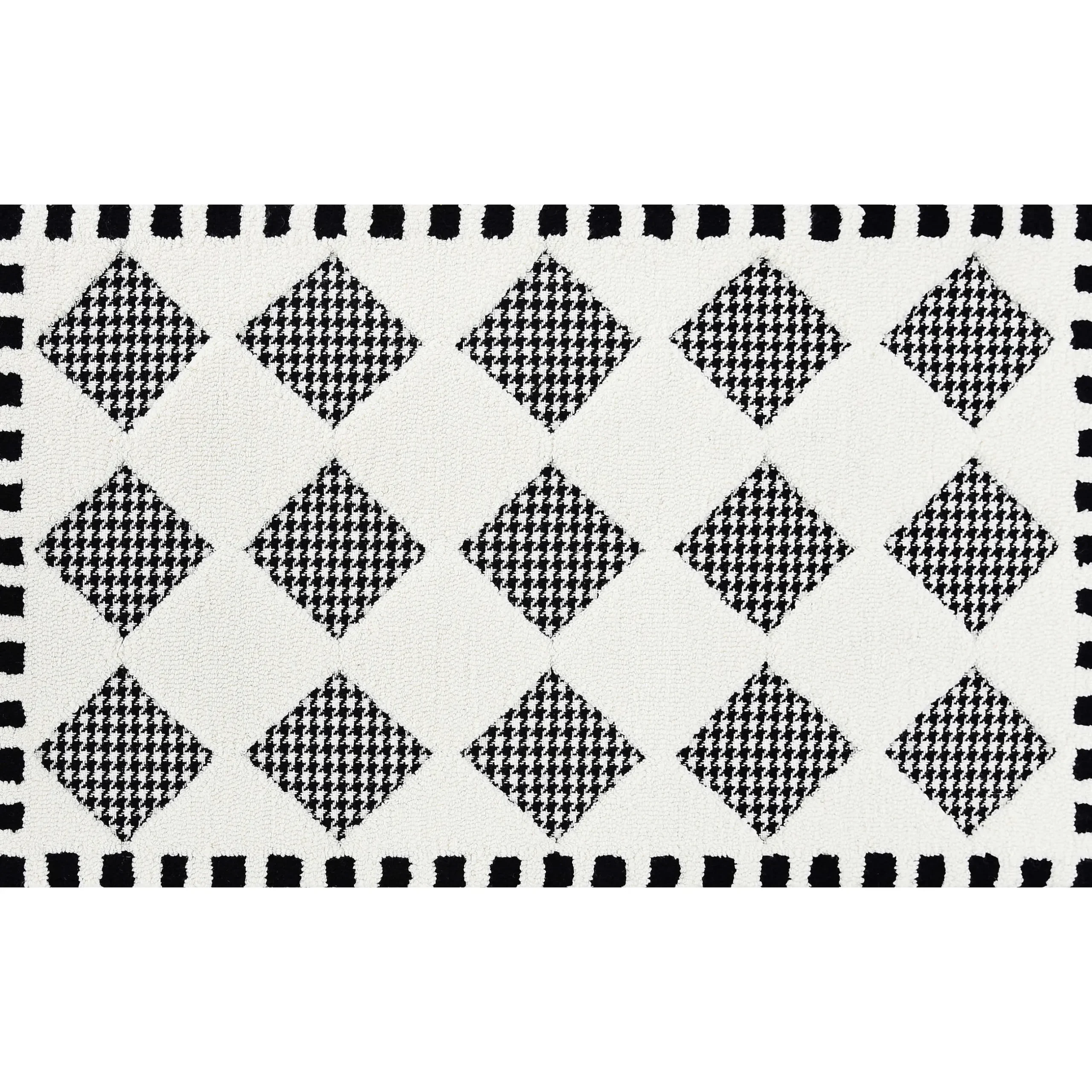 Rugs|MacKenzie-Childs Houndstooth Check Diamond 2'3 x 3'9 Rug