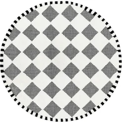Rugs|MacKenzie-Childs Houndstooth Check Diamond 6' Round Rug