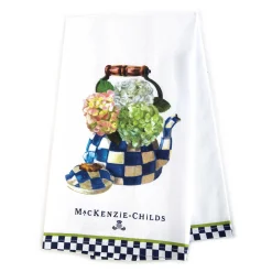 Spring|Kitchen & Table Linens|MacKenzie-Childs Hydrangea Tea Kettle Dish Towel