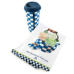Spring|Kitchen & Table Linens|MacKenzie-Childs Hydrangea Tea Kettle Dish Towel