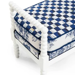 Outdoor|Spring|MacKenzie-Childs Indigo Villa Outdoor Bench