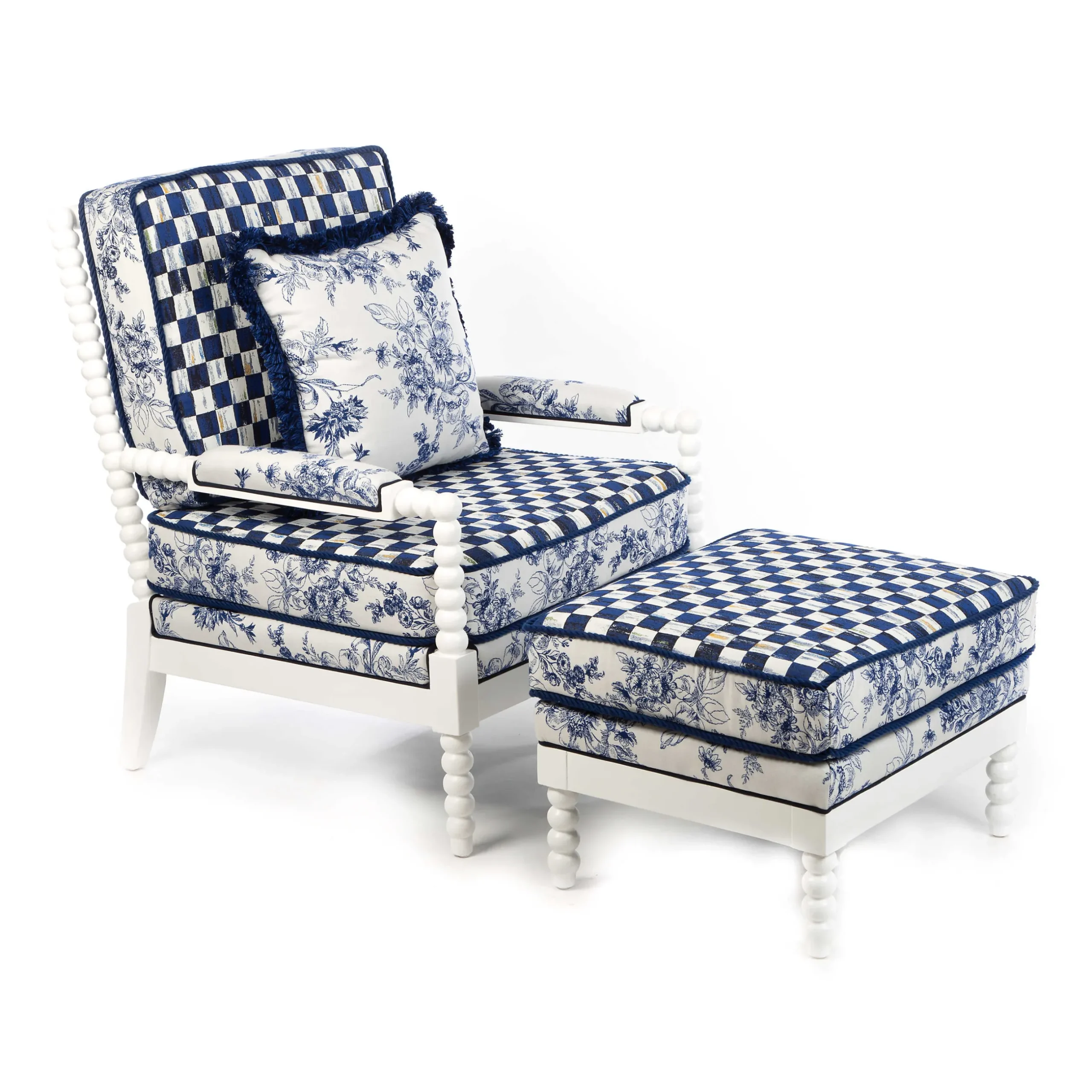 Outdoor|Spring|MacKenzie-Childs Indigo Villa Outdoor Chair