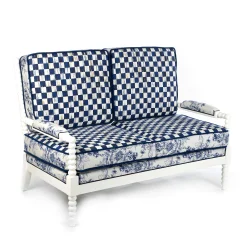 Outdoor|Spring|MacKenzie-Childs Indigo Villa Outdoor Loveseat