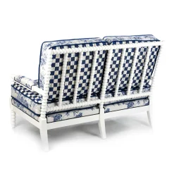 Outdoor|Spring|MacKenzie-Childs Indigo Villa Outdoor Loveseat