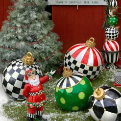 Holiday|Outdoor|MacKenzie-Childs Jolly Dot Outdoor Ornament