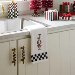 Holiday|Bath & Bath Accessories|MacKenzie-Childs JOY Check Hand Towel