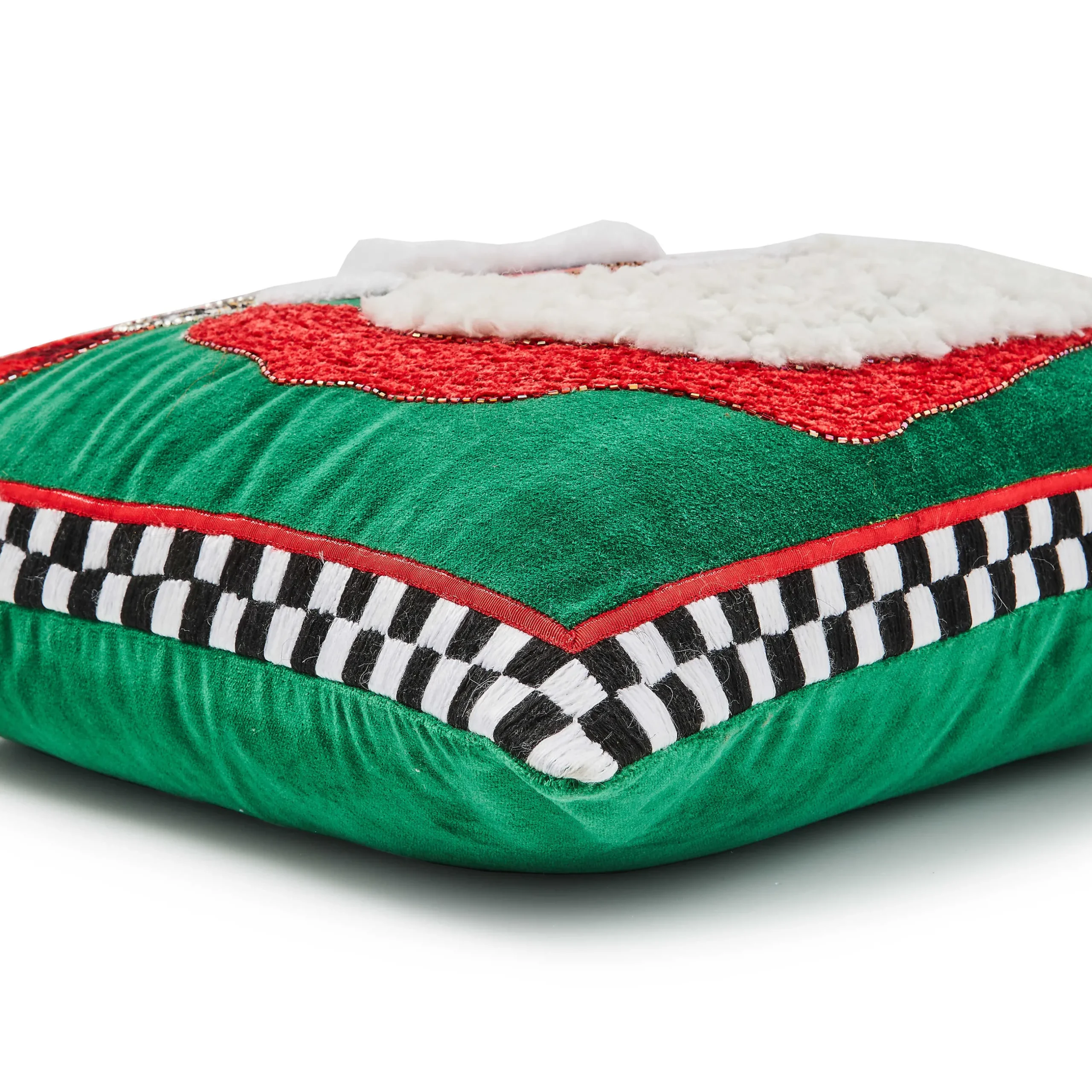 Pillows, Throws, & Cushions|MacKenzie-Childs Joyful Black Santa Throw Pillow