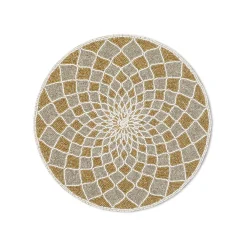 Holiday|Table Accessories|MacKenzie-Childs Kaleidoscope Gold  Silver Beaded Placemat