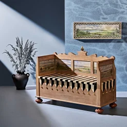 Storage Furniture|Entryway Furniture|MacKenzie-Childs Landscape Blanket Bench