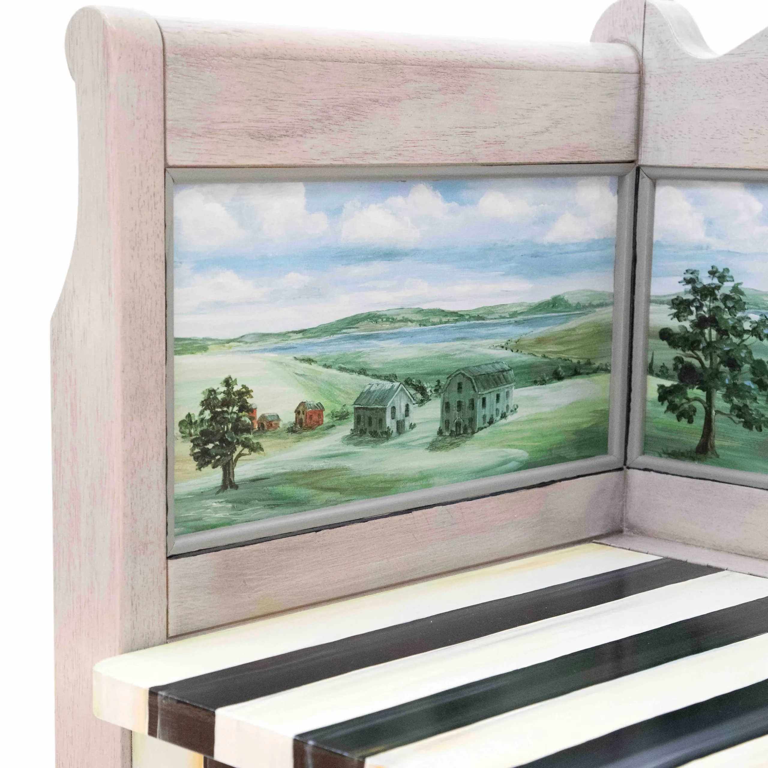 Storage Furniture|Entryway Furniture|MacKenzie-Childs Landscape Blanket Bench