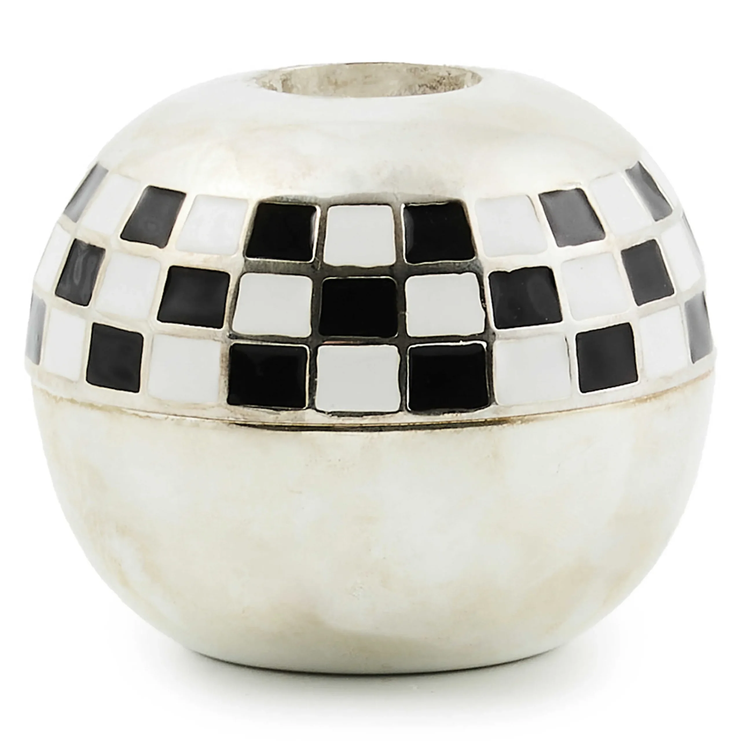 Candles & Fragrances|Room Accents|MacKenzie-Childs Large Sphere Check Candle Holders, Set of 2