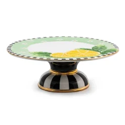 Serveware|MacKenzie-Childs Lemon Large Pedestal Platter