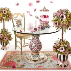 Dining Room & Kitchen|MacKenzie-Childs Light Flower Basket Side Chair