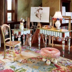 Dining Room & Kitchen|MacKenzie-Childs Light Flower Basket Side Chair