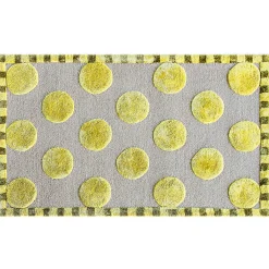 Rugs|MacKenzie-Childs Macro Dot Chartreuse Rug - 2'3 x 3'9