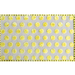 Rugs|MacKenzie-Childs Macro Dot Chartreuse Rug - 5' x 8'