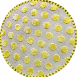 Rugs|MacKenzie-Childs Macro Dot Chartreuse Rug - 6' Round