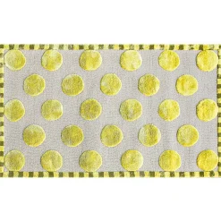 Rugs|MacKenzie-Childs Macro Dot Chartreuse Rug - 3' x 5'