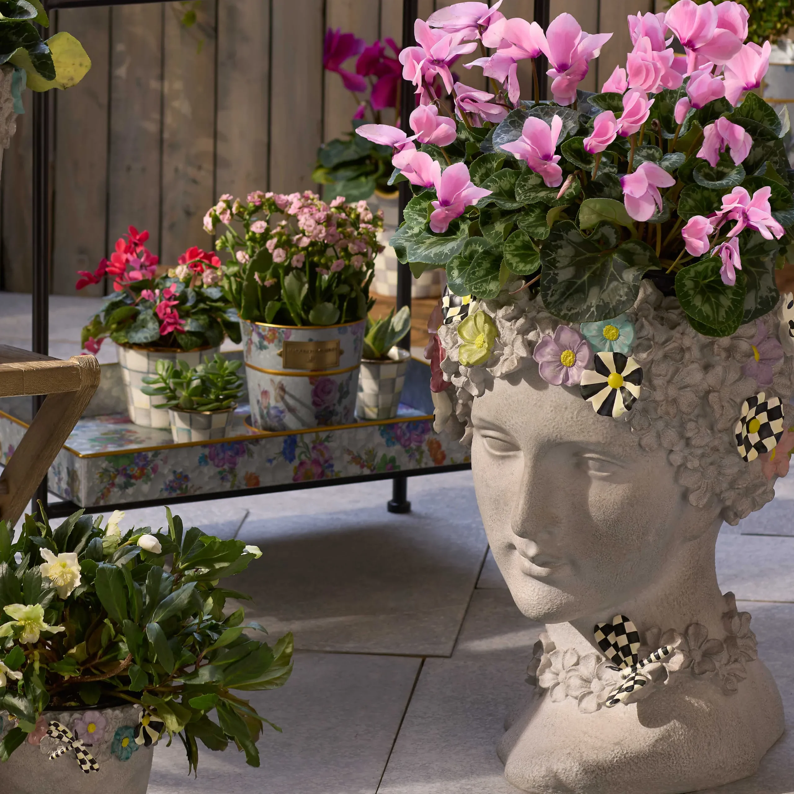 Spring|Greenery & Florals|MacKenzie-Childs Maia Large Bust Planter