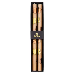 The Fall Shop|Candles & Fragrances|MacKenzie-Childs Maple Leaf Brown Dinner Candles, Set of 2