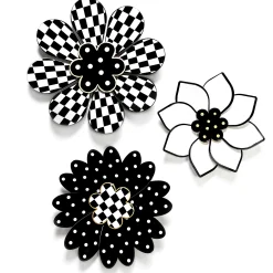 Room Accents|MacKenzie-Childs Marquee Wall Flowers, Set of 3